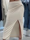 Guess - Aimee Jewel Drap Skirt - Beige
