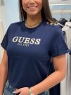 Guess Active - Cn Ss Cropped Washed Logo Tee - Blauw