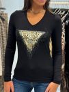 Guess - Ls Vn Triangle Tiger Tee - Zwart