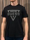 Guess - Ss Bsc Painted Triangle Tee - Zwart