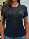 Guess - Ss Cn Diamond Fall Tee - Zwart