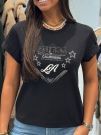 Guess - Ss Cn La Stars Tee - Zwart