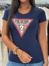 Guess - SS CN Paisley Triangle Tee - Blauw