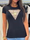Guess - SS CN Snake Triangle Tee - Zwart