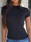 Guess - Ss Mock Neck All Over 4G Tee - Zwart
