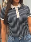 Guess - Ss Polo Nk Alphonsine Striped - Blauw