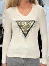 Guess - Ls Vn Triangle Tiger Tee - Wit