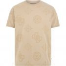 Guess - Ss Bsc Guess Peony Print Tee - Beige