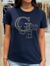 Guess - SS CN Guess Studded Tee - Blauw