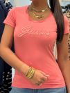Guess - Cn Ss Embro Script Logo Tee - Oranje