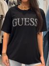 Guess - Guess Logo Long Ss Tee - Zwart
