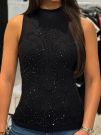 Guess - Sl Fn Calista Rhinestone Sweater - Zwart