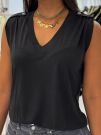 Guess - Vn Eleveted Basic Top - Zwart