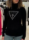 Guess - Piper Triangle Logo TN LS Sweater - Zwart