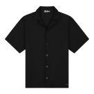 Malelions - Men Ribbed Camp Collar Shirt - Zwart