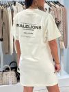 Malelions - Woman Italian Summer T-shirt Dress - Beige