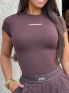 Unique The Label - Giselle Short Sleeve - Bruin