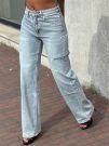 Unique The Label - June Wide Leg Jeans - Blauw