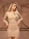 Unique The Label - Zari Short Dress - Beige