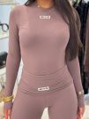 Unique The Label - Nena Long Sleeve Top - Mushroom