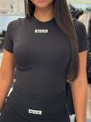 Unique The Label - Nena Short Sleeve Top - Black