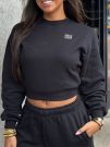 Unique The Label - Peggy Cropped Sweater - Black