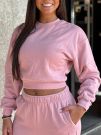 Unique The Label - Peggy Cropped Sweater - Vintage Pink