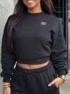 Unique The Label - Peggy Cropped Sweater - Zwart