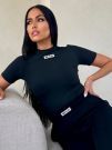 Unique The Label - Nena Short Sleeve Top - Zwart