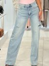 Unique The Label - June Wide Leg Jeans - Blauw