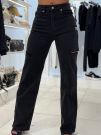 Unique The Label - June Wide Leg Jeans - Zwart