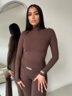 Unique The Label - Kimmy Turtleneck Top - Bruin