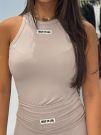 Unique The Label - Nena Halter Top - Beige