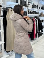 Guess Active - New Aleta Long Puffer Jacket - Beige