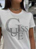 Guess - SS CN Guess Studded Tee - Wit