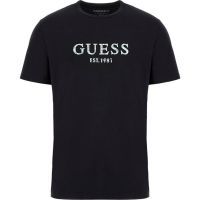 Guess - Ss Cn Guess Iridescent Tee - Zwart