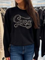 Guess - Laura Logo Rn Ls Swtr - Zwart