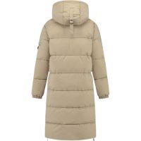 Malelions - Women Matt Long Puffer Jacket - Beige