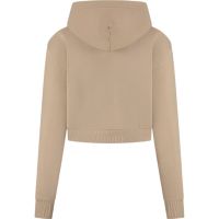 Malelions - Women Cropped Zip Hoodie - Beige