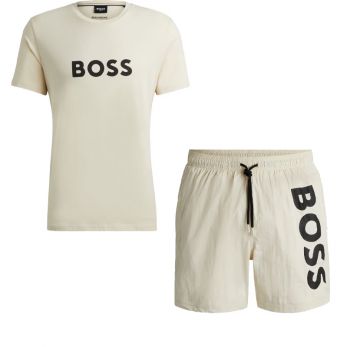 Boss - T-shirt en Short (2 losse items!) - Beige