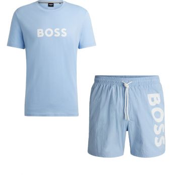 Boss - T-shirt en Short (2 losse items!) - Lichtblauw