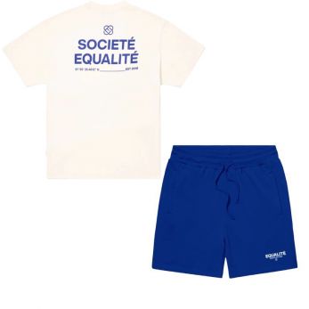 Equalite - T-shirt en Short (2 losse items!) - Blauw/Wit