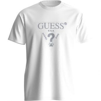 Guess - Ss Cn Treated Triangle Tee - Wit
