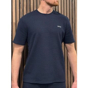Boss - Waffle T-Shirt - Blauw
