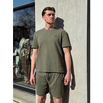 Boss - Waffle T-Shirt - Groen