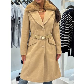 Guess - New Patrice Belted Coat - Beige