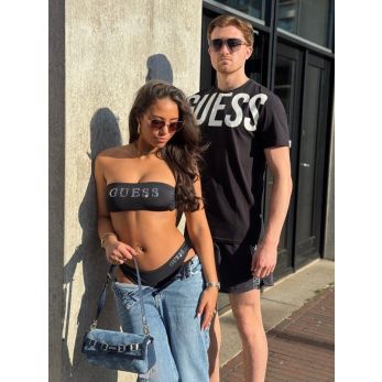 Guess - Swimtrunk Logo Tape Medium - Zwart