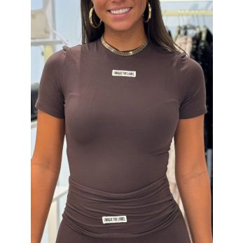 Unique The Label - Nena Short Sleeve Top - Cacao