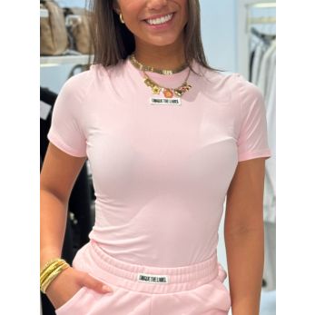 Unique The Label - Nena Short Sleeve Top - Roze