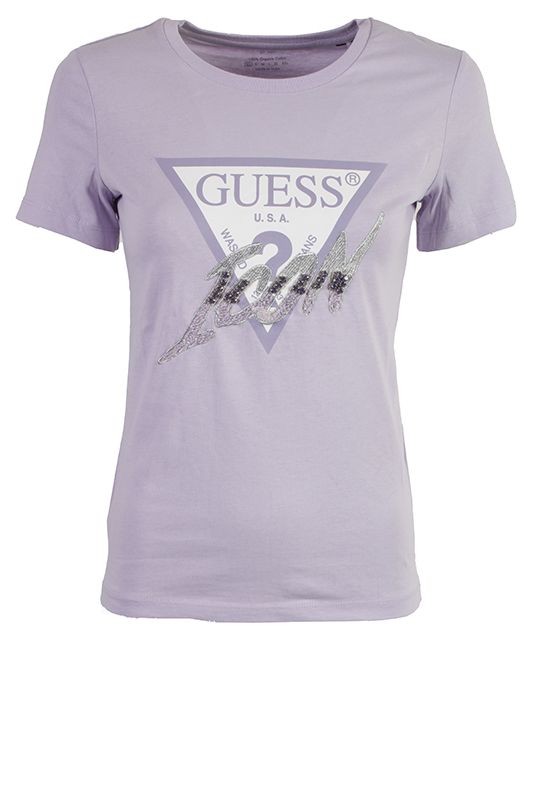straffen sector haakje Guess T-shirt Paars Ss Cn Icon Tee W2GI02I3Z11